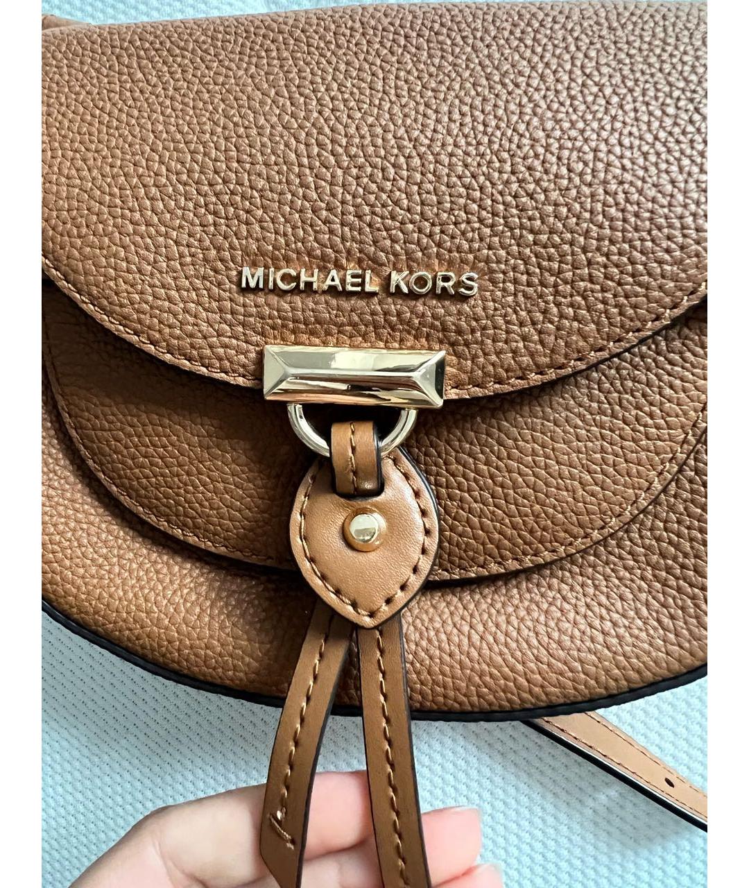 MICHAEL KORS Коричневая кожаная поясная сумка, фото 6