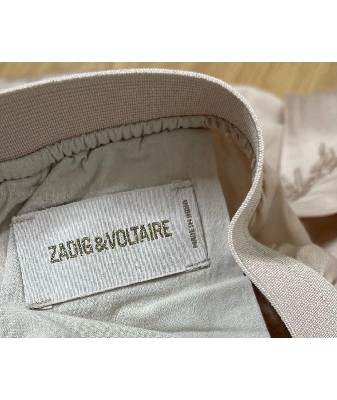 ZADIG & VOLTAIRE Розовые вискозные прямые брюки, фото 3