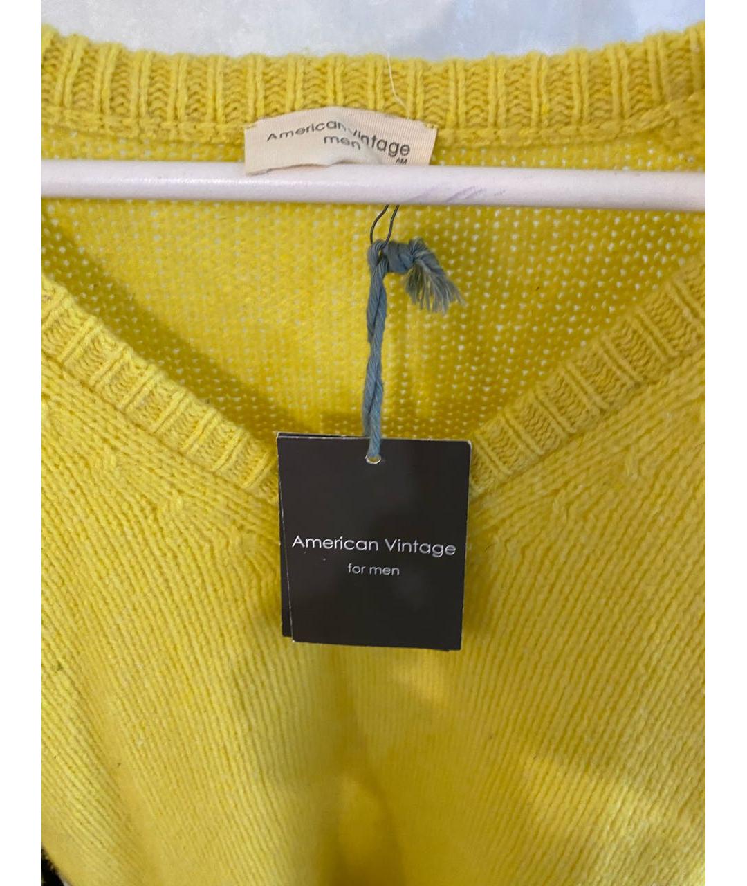 AMERICAN VINTAGE Желтый шерстяной джемпер / свитер, фото 4