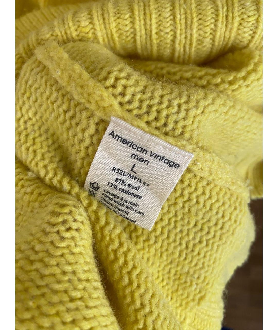 AMERICAN VINTAGE Желтый шерстяной джемпер / свитер, фото 3