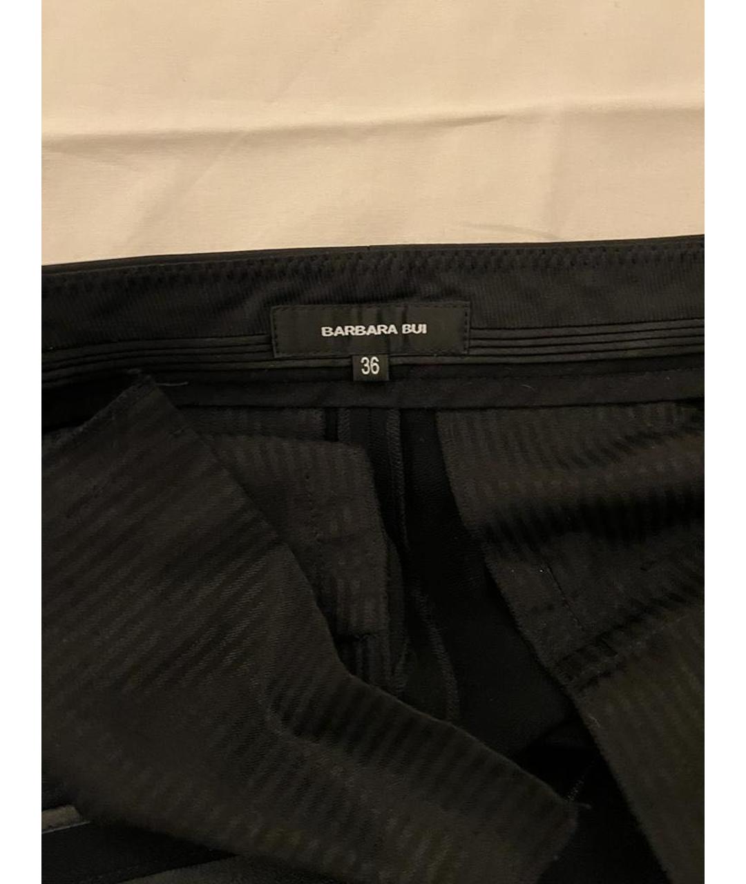 BARBARA BUI Черные вискозные прямые брюки, фото 3