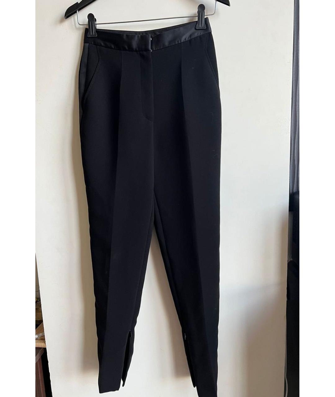 BARBARA BUI Черные вискозные прямые брюки, фото 5