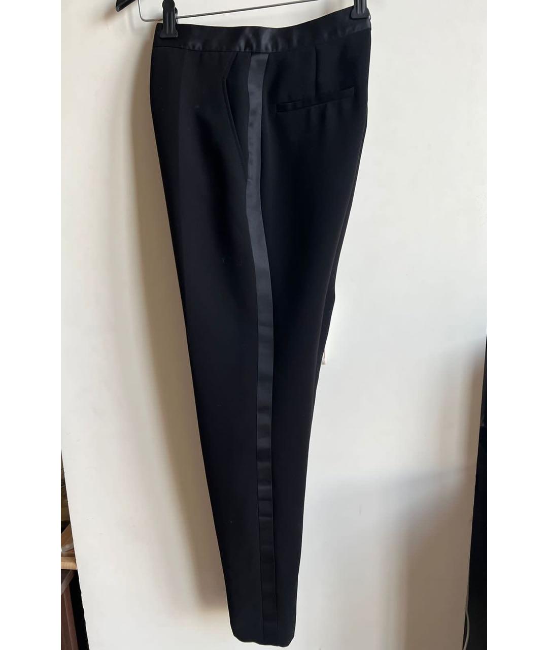 BARBARA BUI Черные вискозные прямые брюки, фото 2
