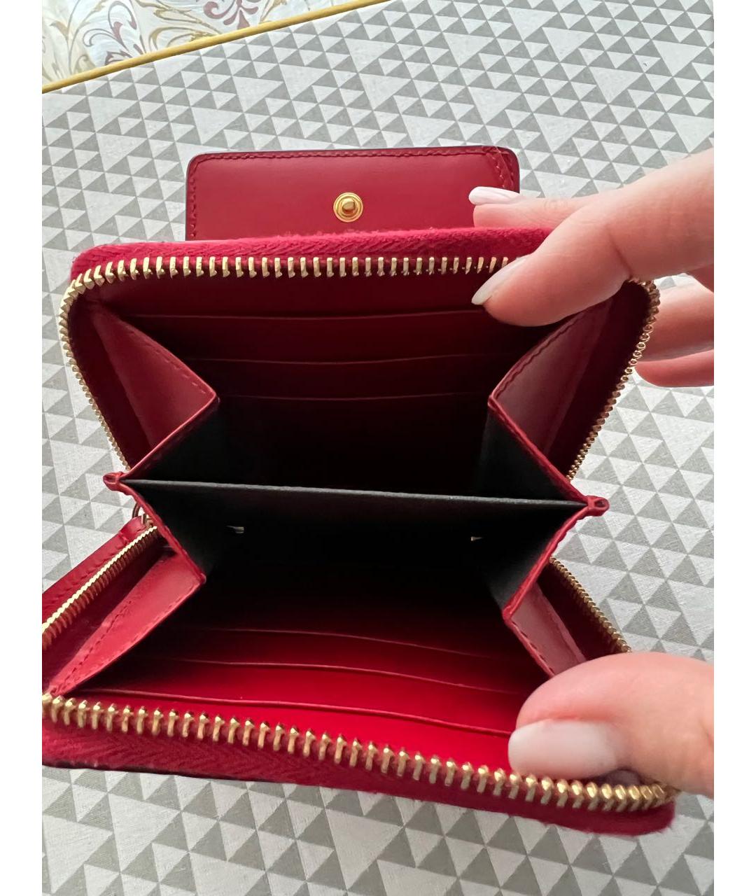 GUCCI Красный кожаный кошелек, фото 4