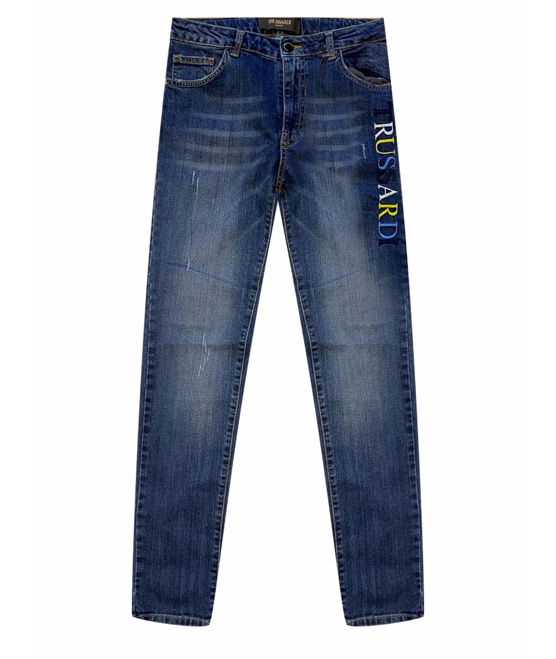 TRUSSARDI Синие хлопковые детские джинсы, фото 1