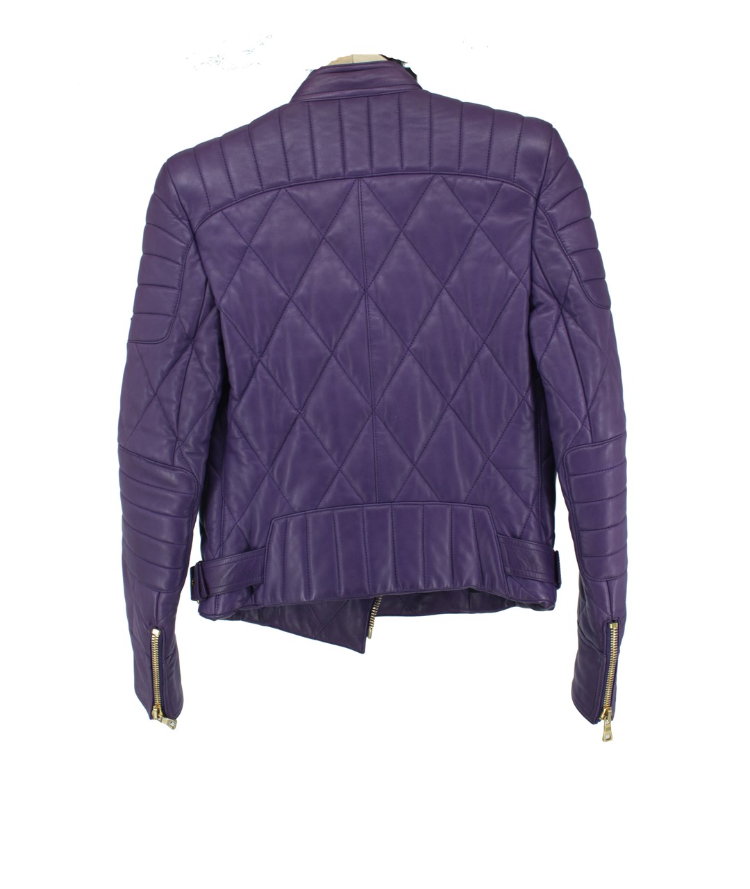 BALMAIN Фиолетовая кожаная куртка, фото 2