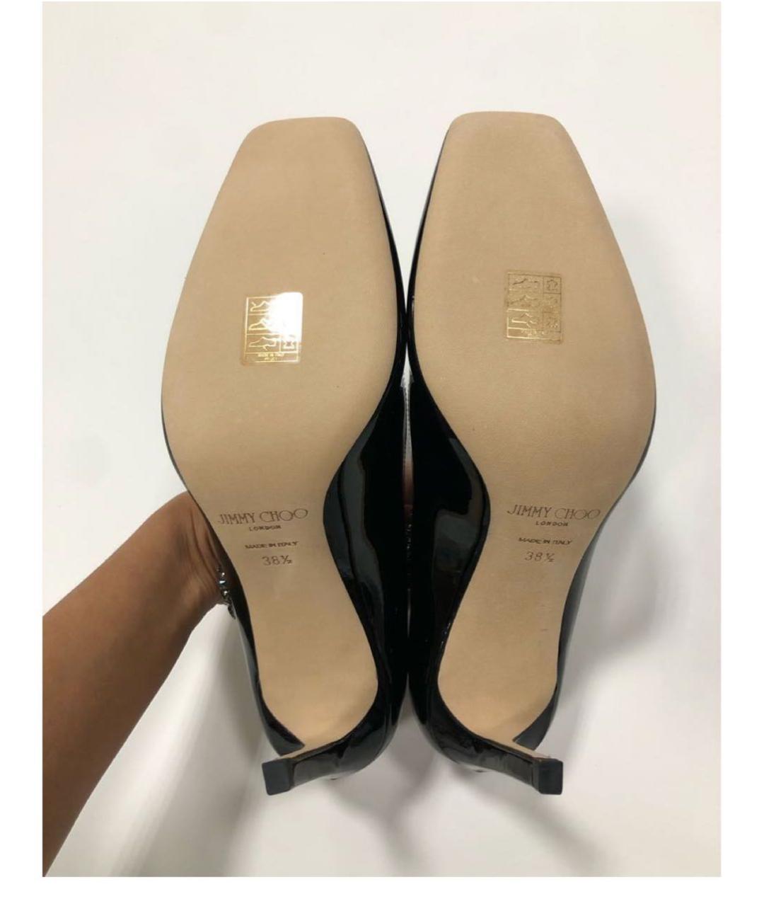 JIMMY CHOO Черные кожаные туфли, фото 6