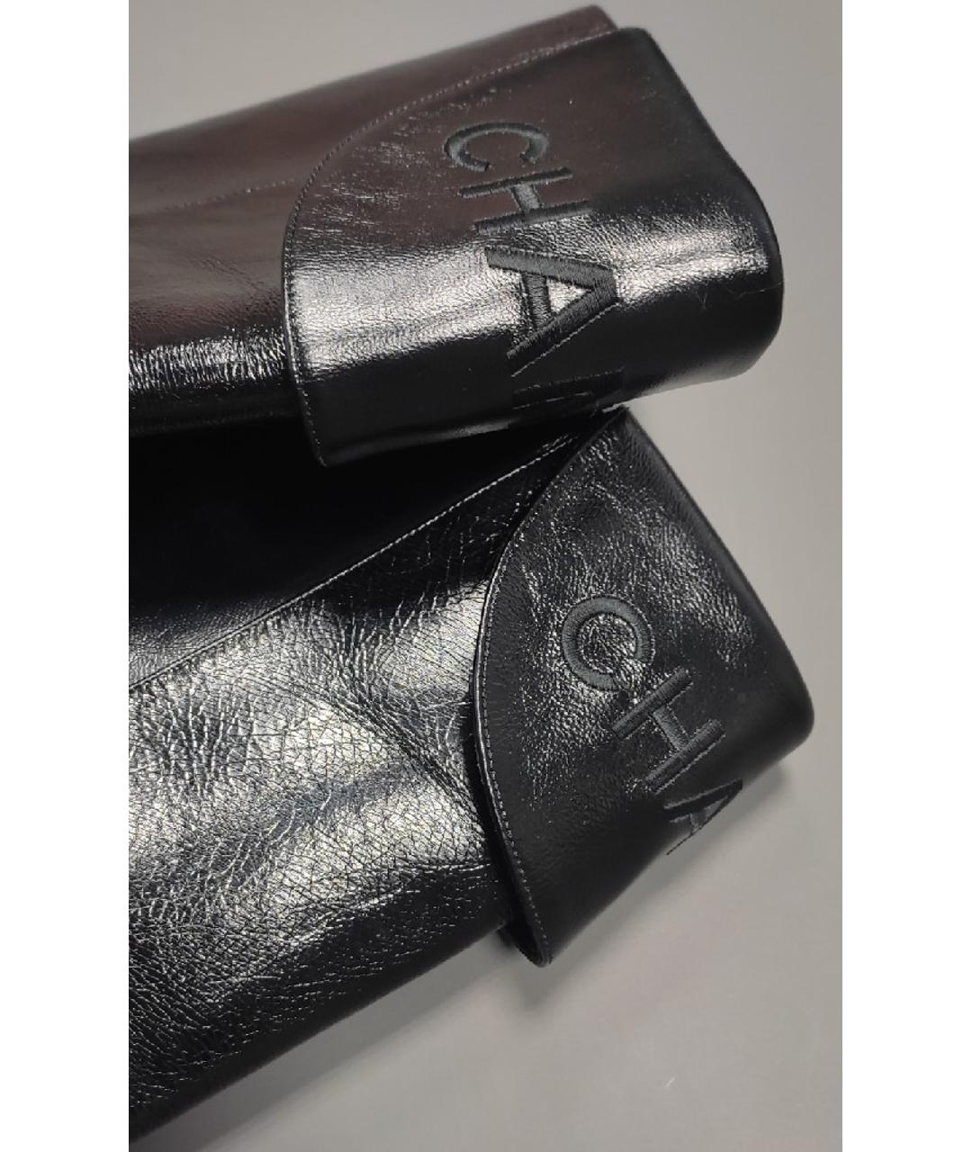 CHANEL Черные кожаные сапоги, фото 7