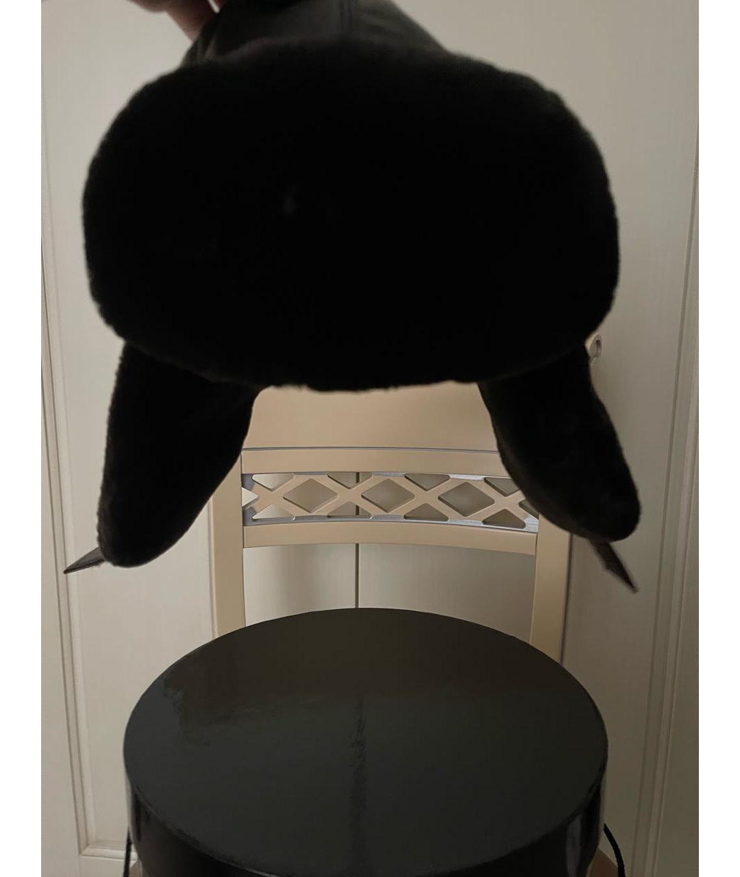ZILLI Черная кожаная шапка, фото 6
