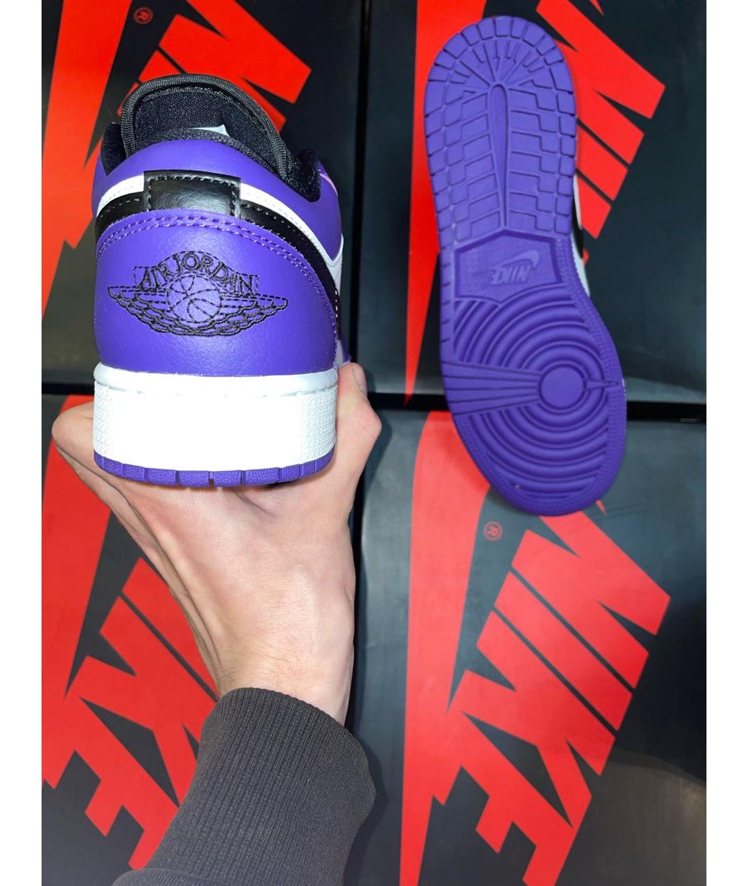 JORDAN Фиолетовые кожаные кроссовки, фото 6