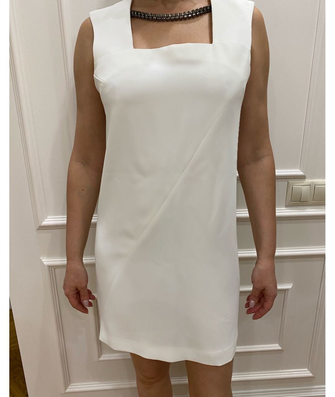 VERSACE COLLECTION Белое полиэстеровое вечернее платье, фото 6