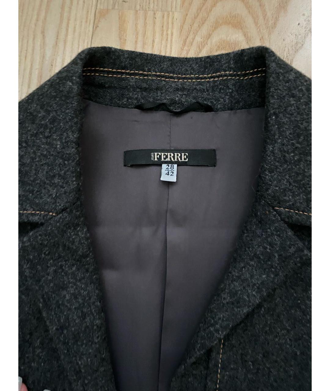 GIANFRANCO FERRE Серый шерстяной жакет/пиджак, фото 3