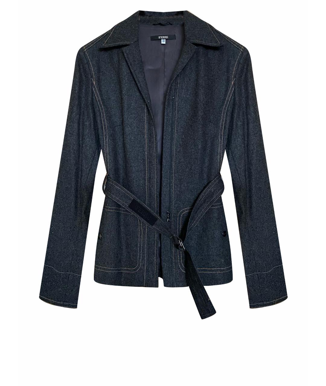 GIANFRANCO FERRE Серый шерстяной жакет/пиджак, фото 1