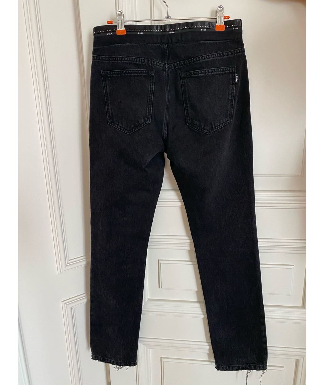 MSGM Черные хлопковые прямые джинсы, фото 2
