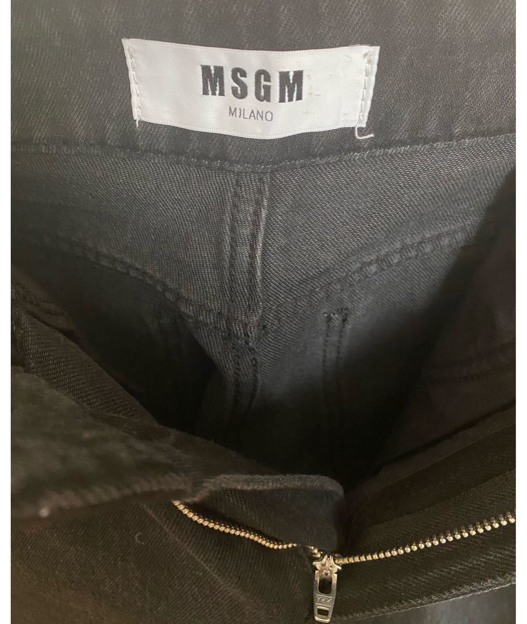 MSGM Черные хлопковые прямые джинсы, фото 3
