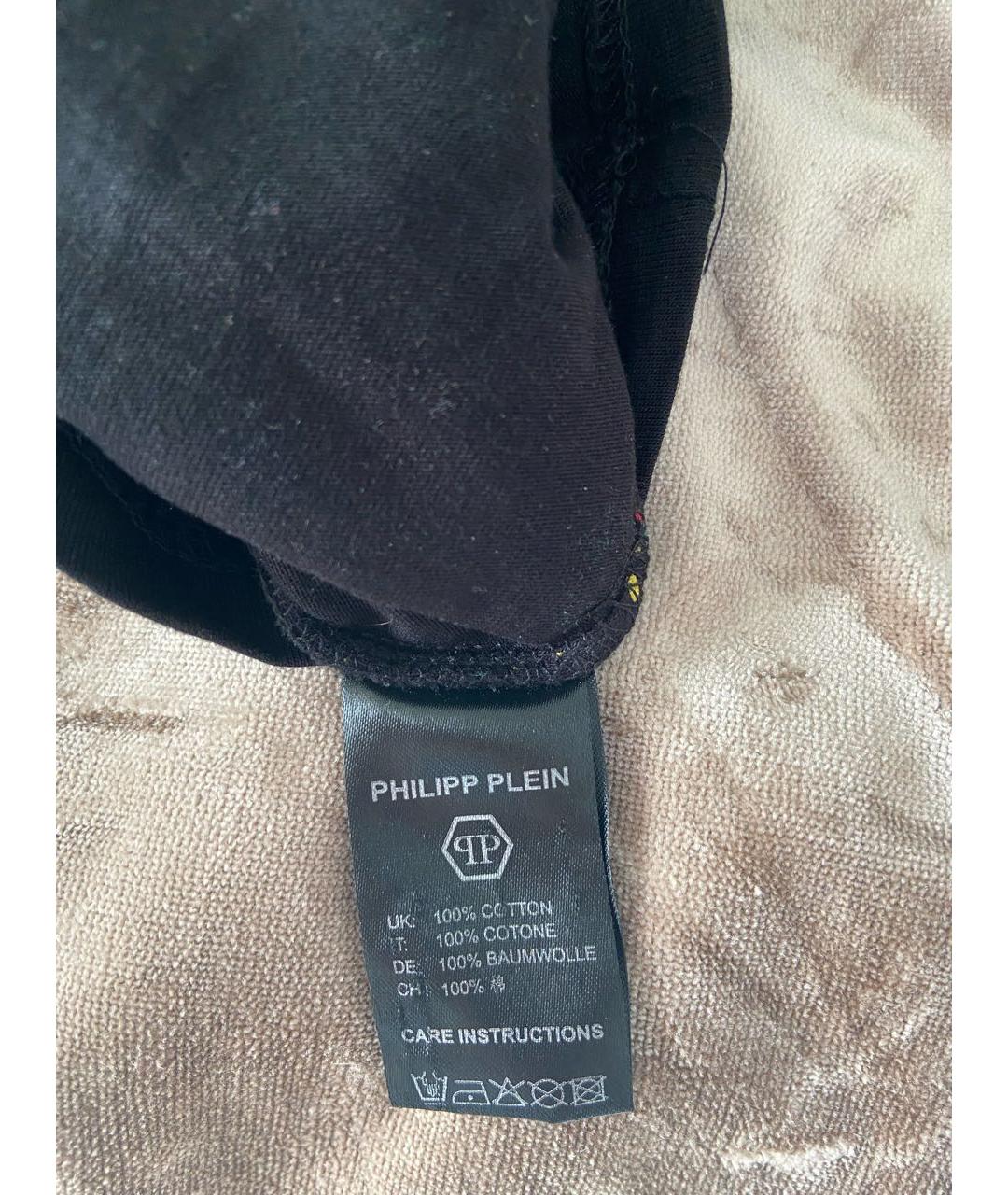 PHILIPP PLEIN Черная хлопковая футболка, фото 4
