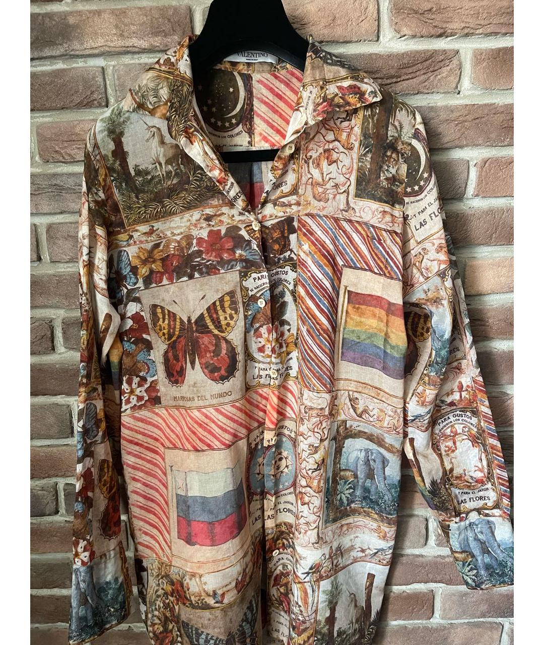 VALENTINO Горчичная вискозная рубашка, фото 9