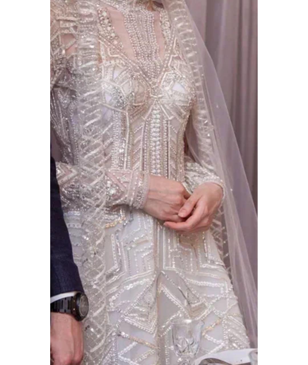 ZUHAIR MURAD Серебряное свадебное платье, фото 2