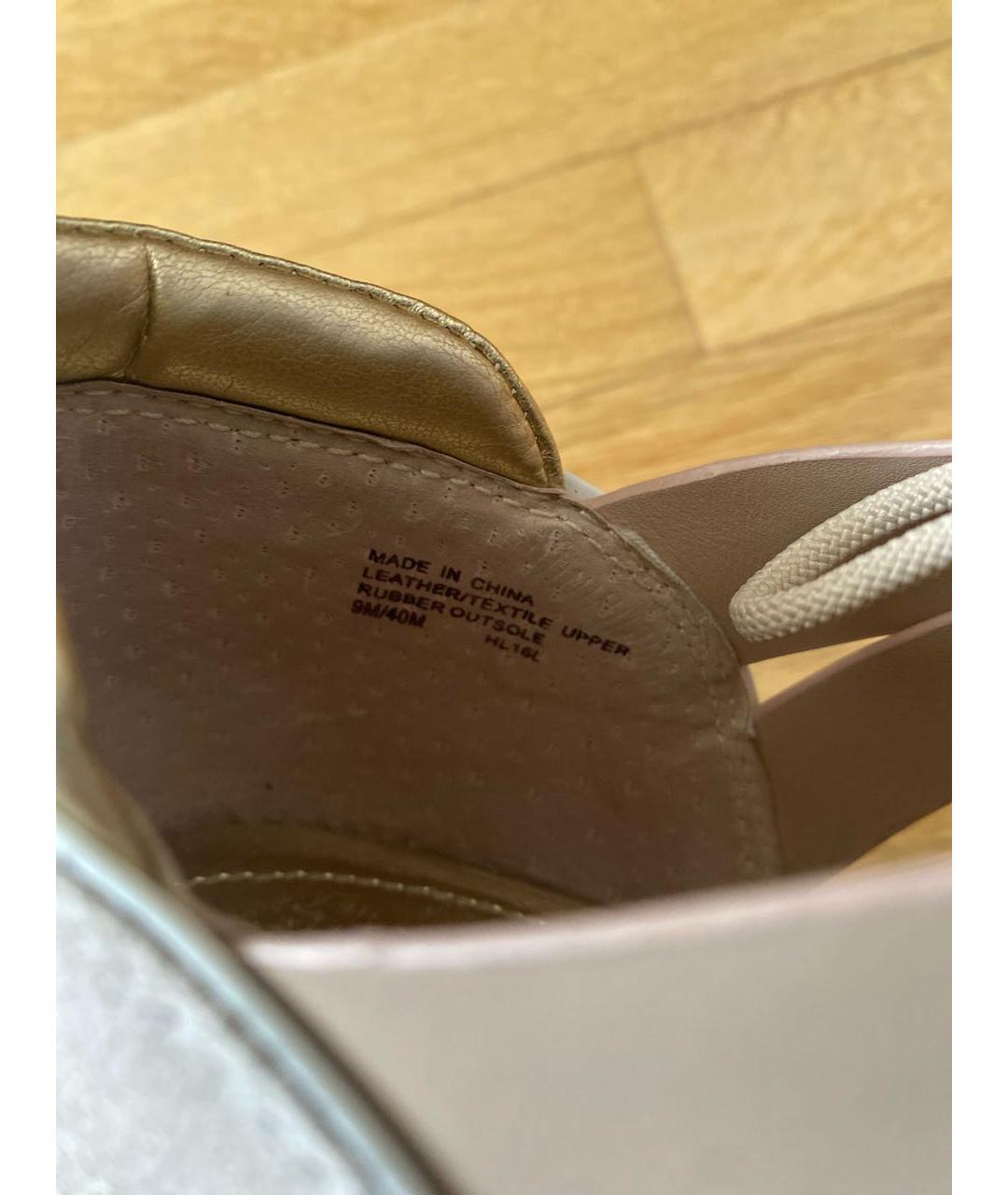 MICHAEL KORS Бежевые кожаные кроссовки, фото 5