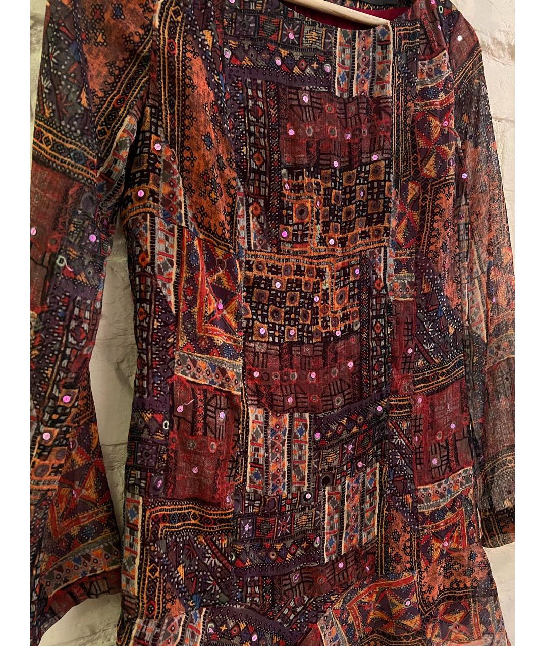 ANTIK BATIK Бордовое шелковое вечернее платье, фото 4