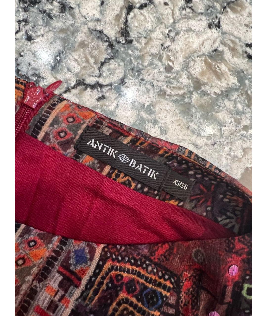 ANTIK BATIK Бордовое шелковое вечернее платье, фото 6