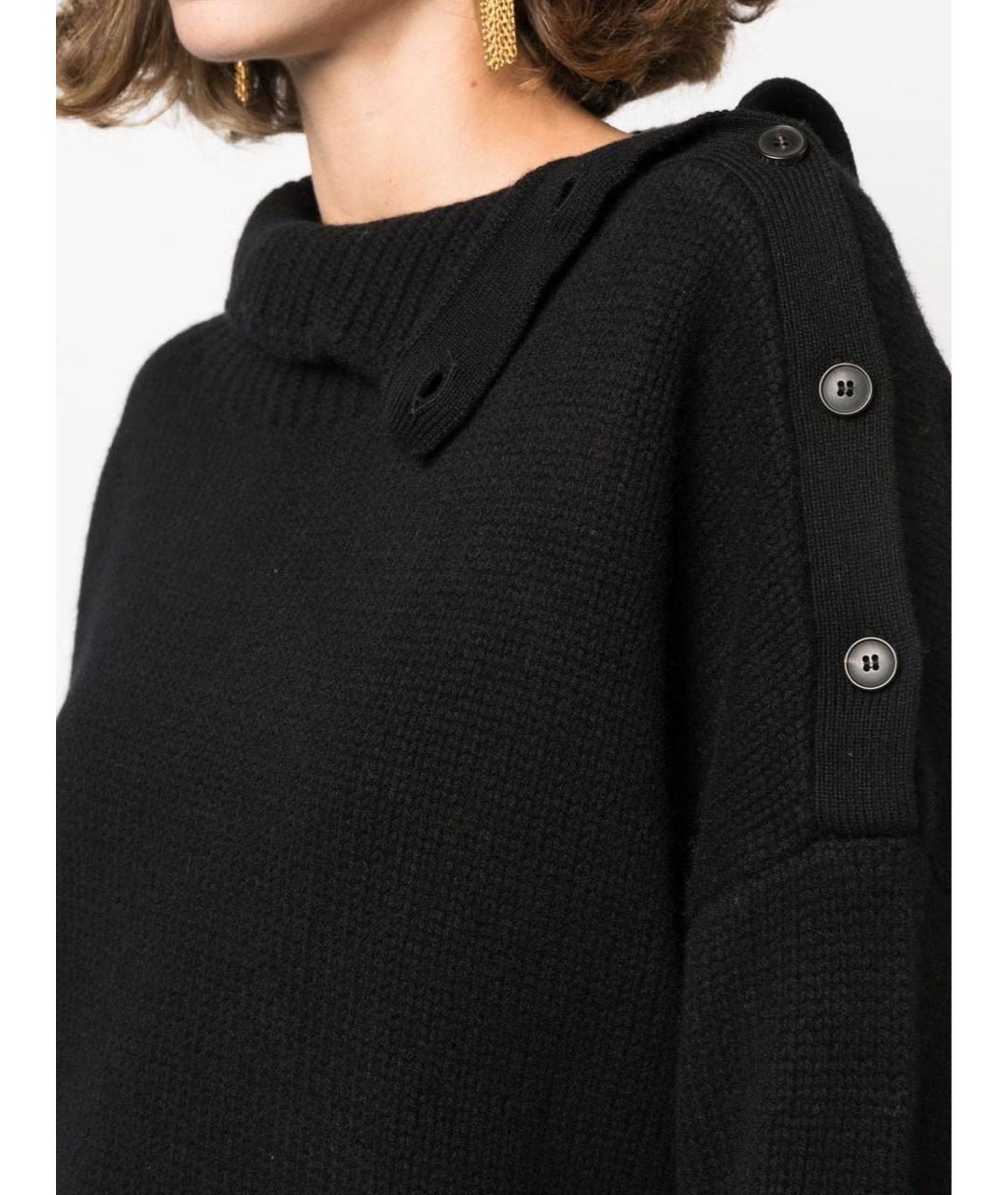 YVES SALOMON Черный шерстяной джемпер / свитер, фото 2