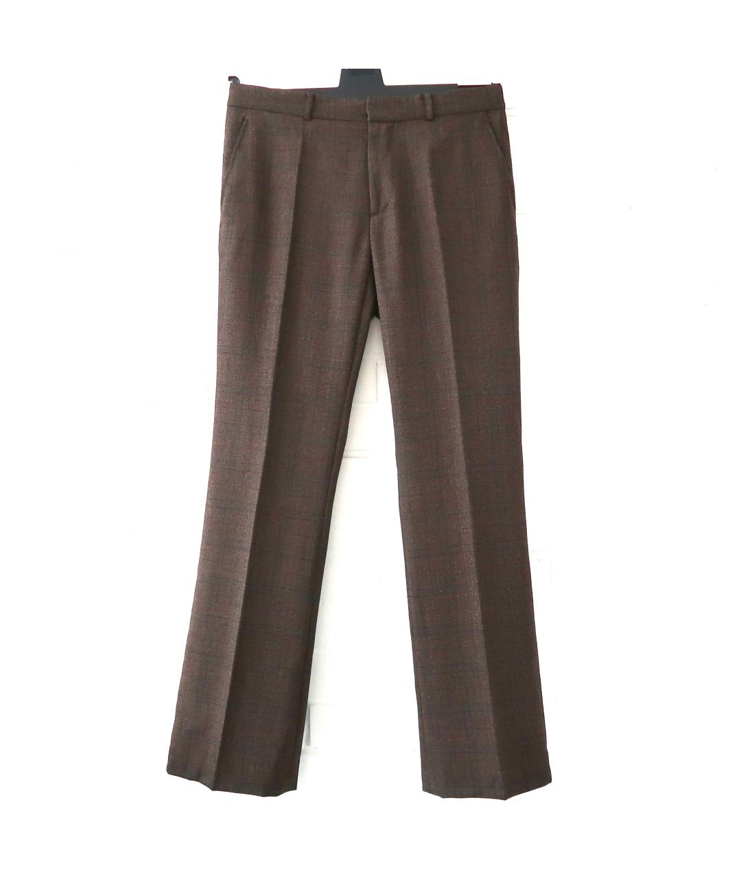 DKNY Коричневые шерстяные классические брюки, фото 1