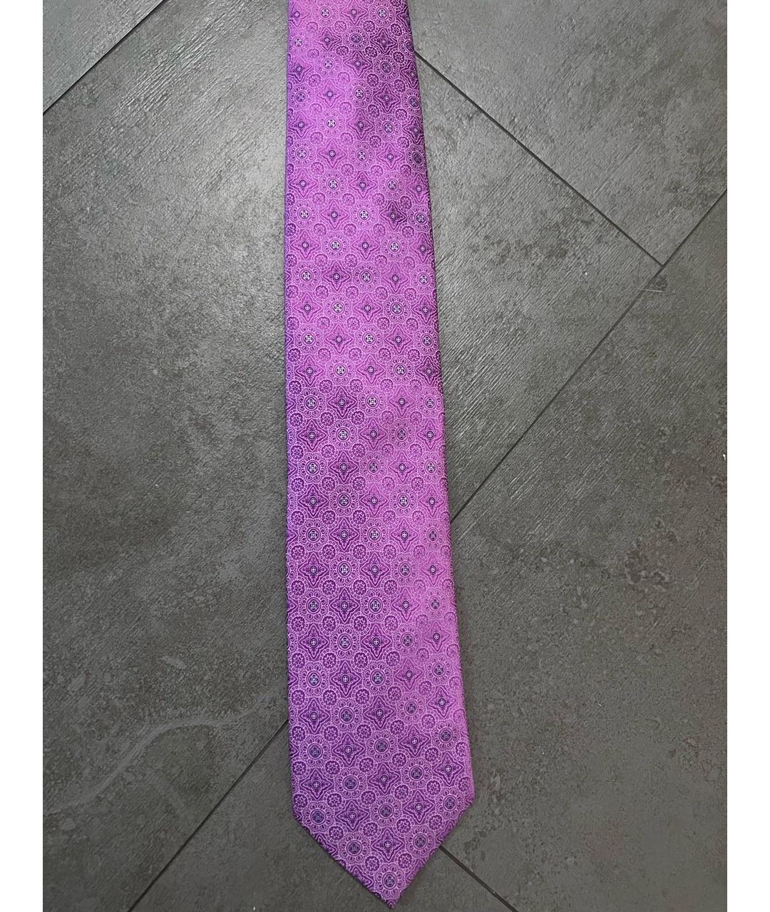 BRIONI Фиолетовый шелковый галстук, фото 9