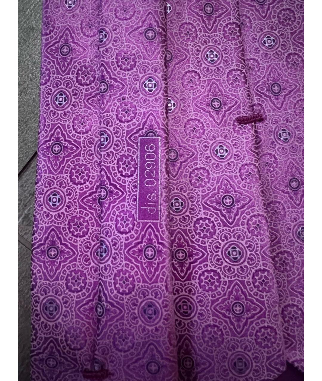 BRIONI Фиолетовый шелковый галстук, фото 4
