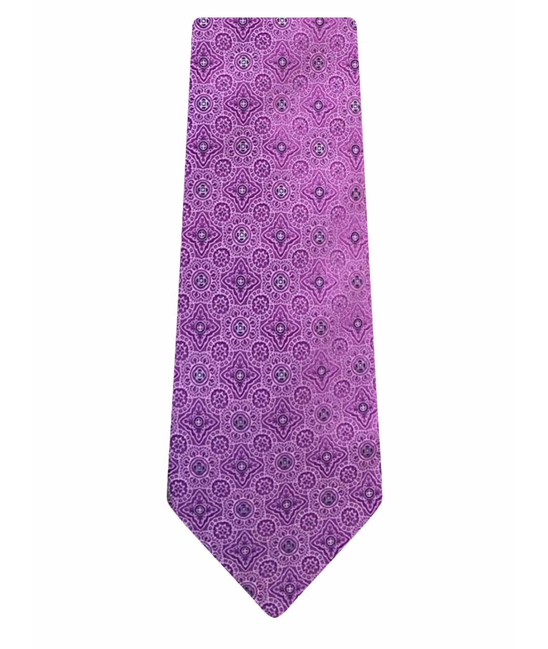 BRIONI Фиолетовый шелковый галстук, фото 1