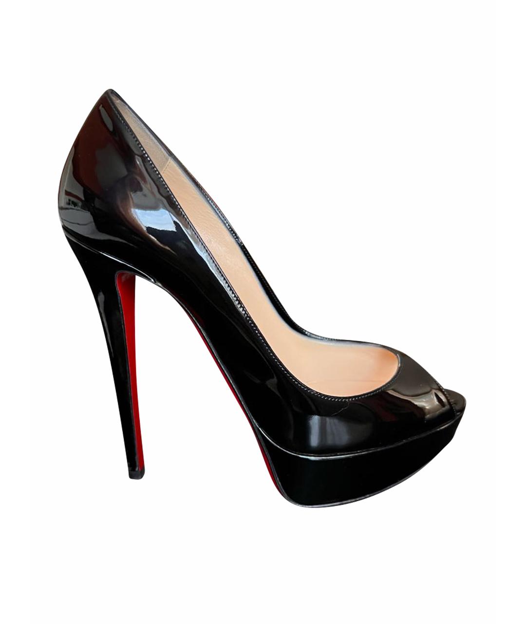 CHRISTIAN LOUBOUTIN Черные туфли из лакированной кожи, фото 1