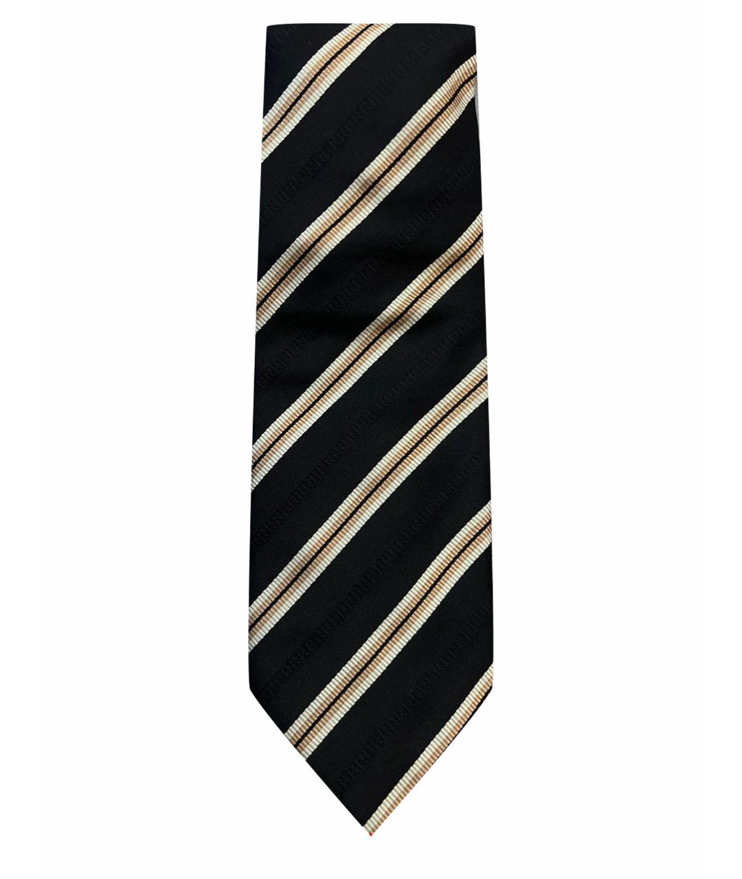 FENDI Черный шелковый галстук, фото 1