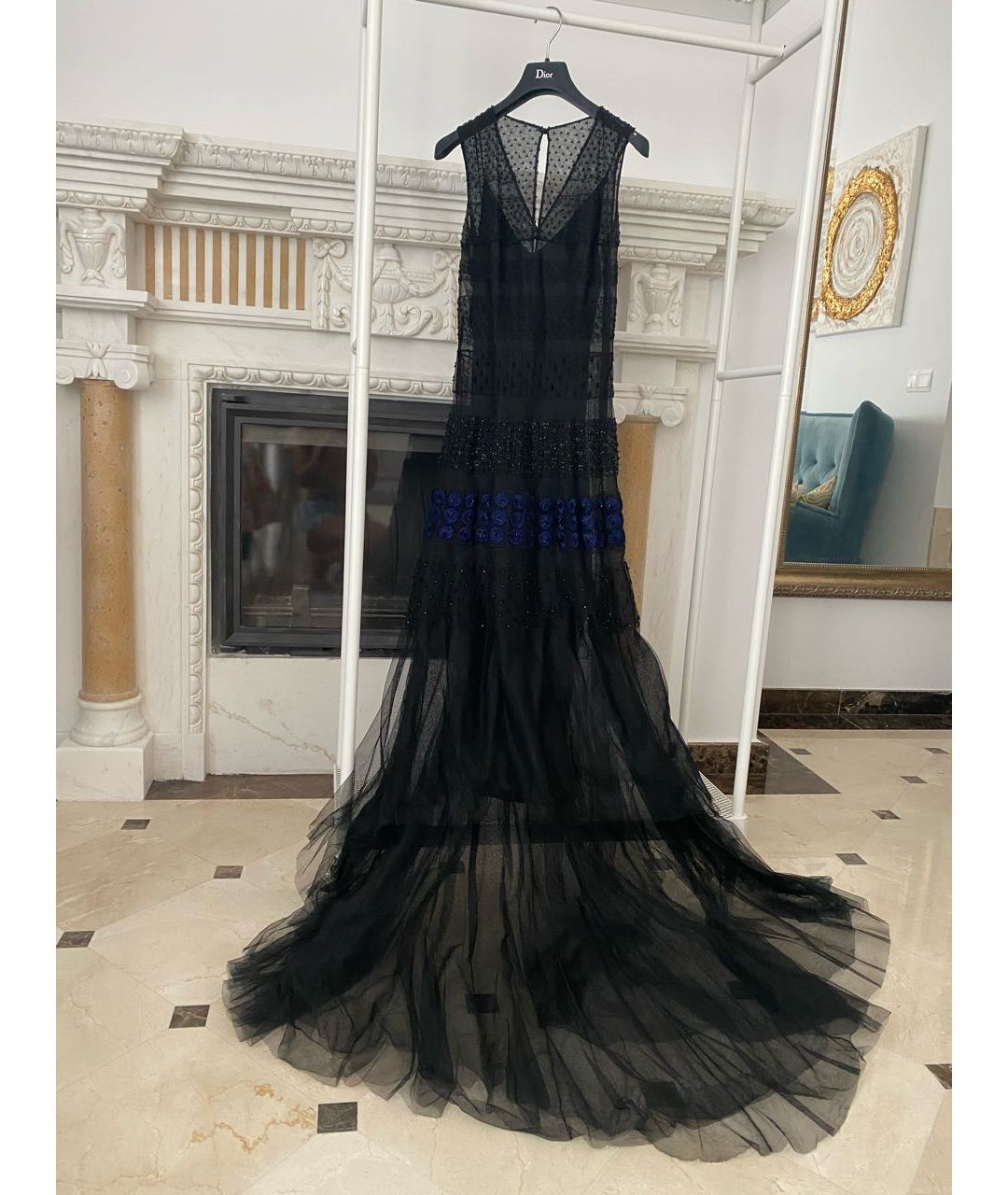 CHRISTIAN DIOR PRE-OWNED Черное полиамидовое вечернее платье, фото 9