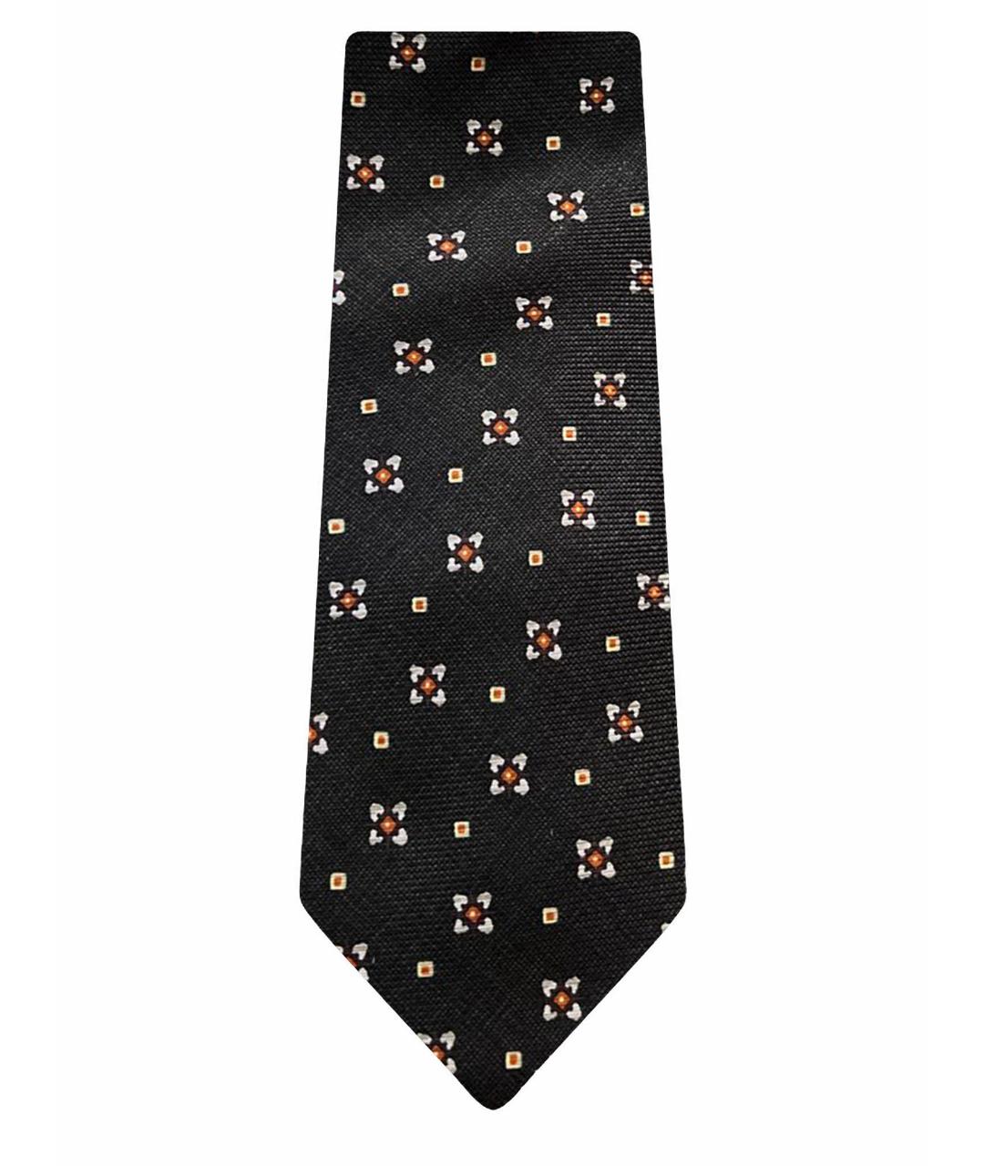 ERMENEGILDO ZEGNA Черный шелковый галстук, фото 1