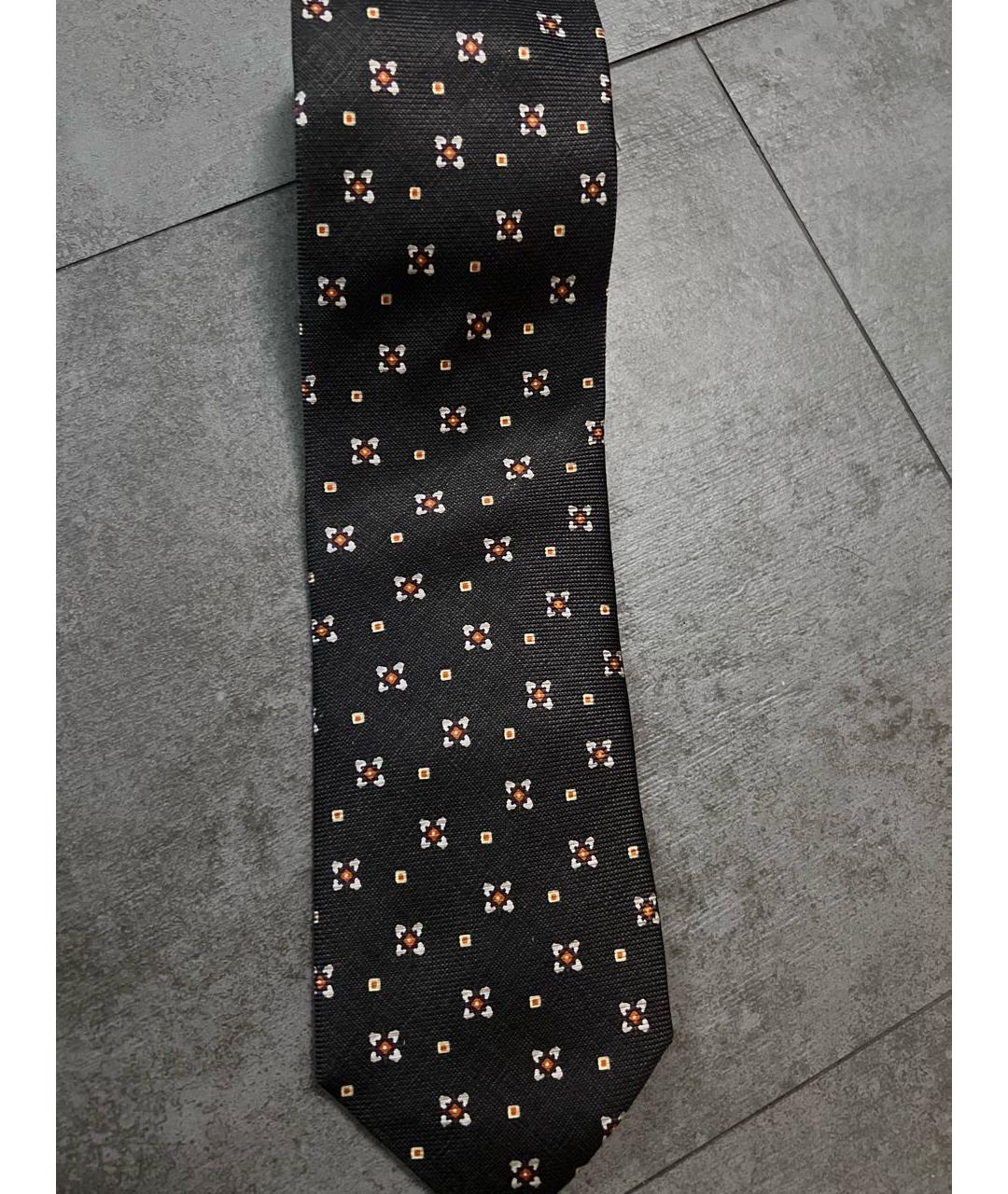 ERMENEGILDO ZEGNA Черный шелковый галстук, фото 5