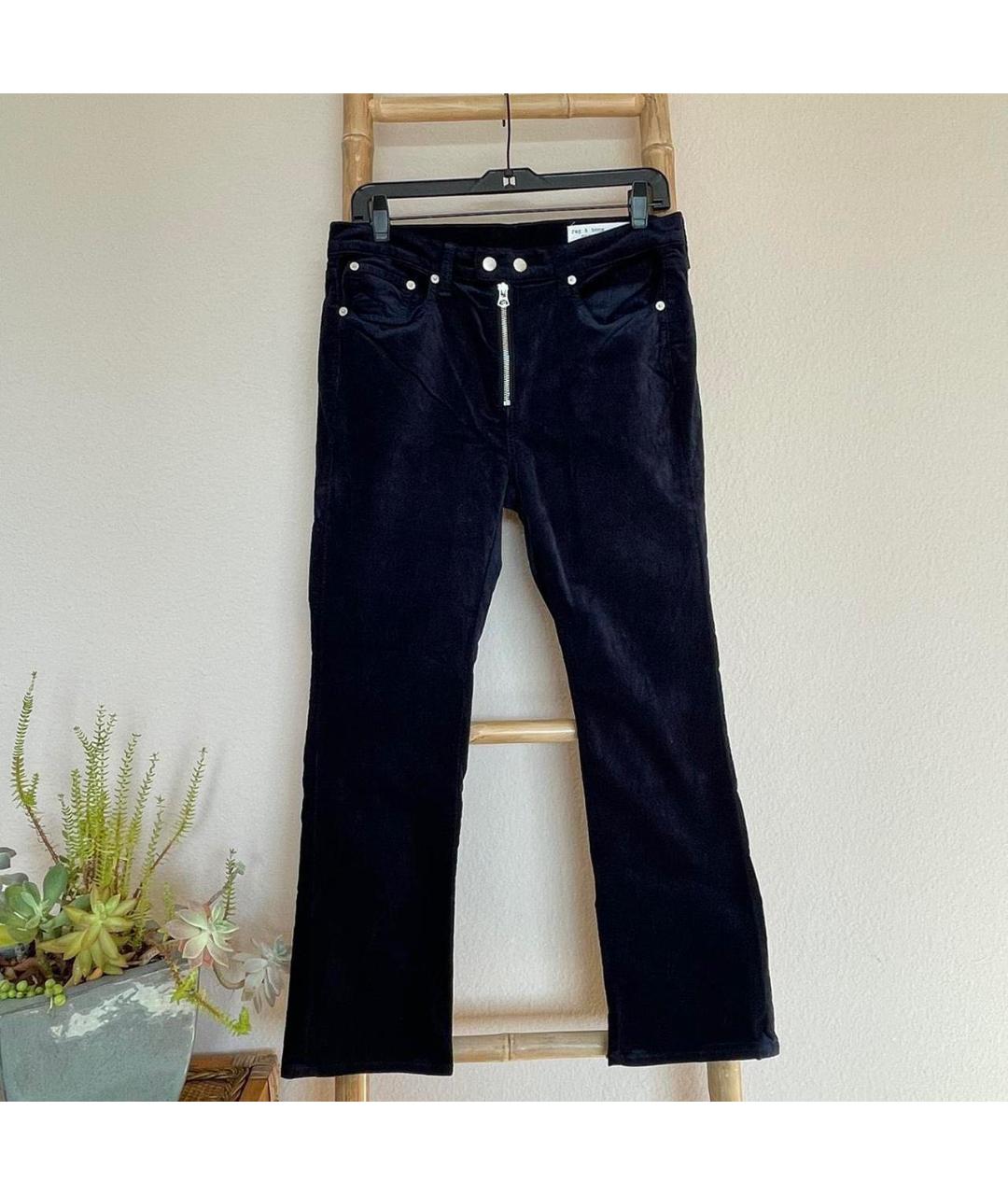 RAG&BONE Темно-синие хлопковые прямые джинсы, фото 2