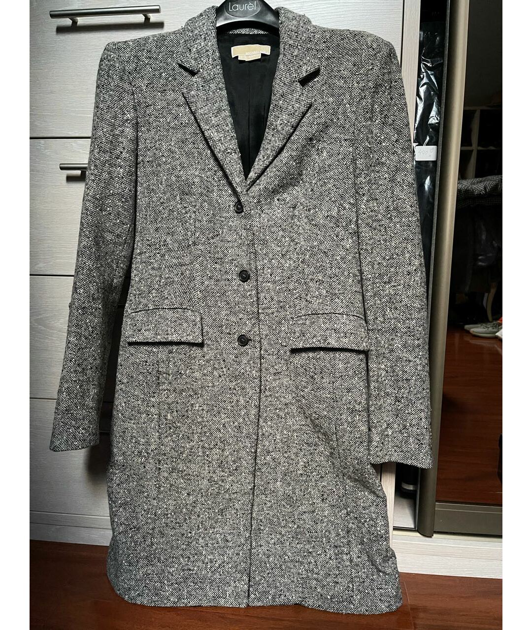 MICHAEL KORS Серое шерстяное пальто, фото 7