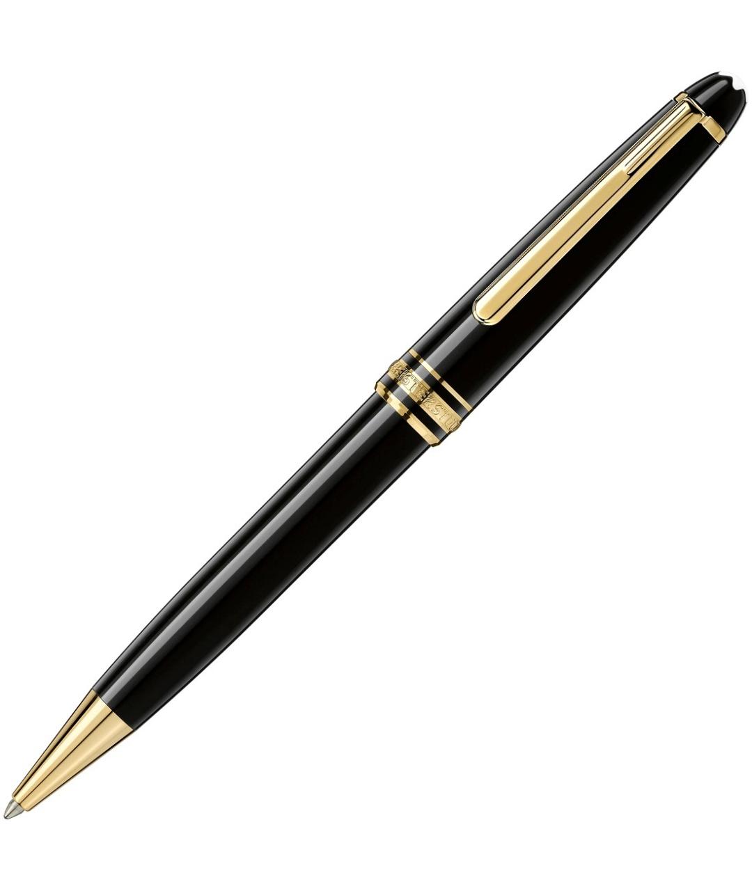 MONTBLANC Черная пластиковая шариковая ручка, фото 1