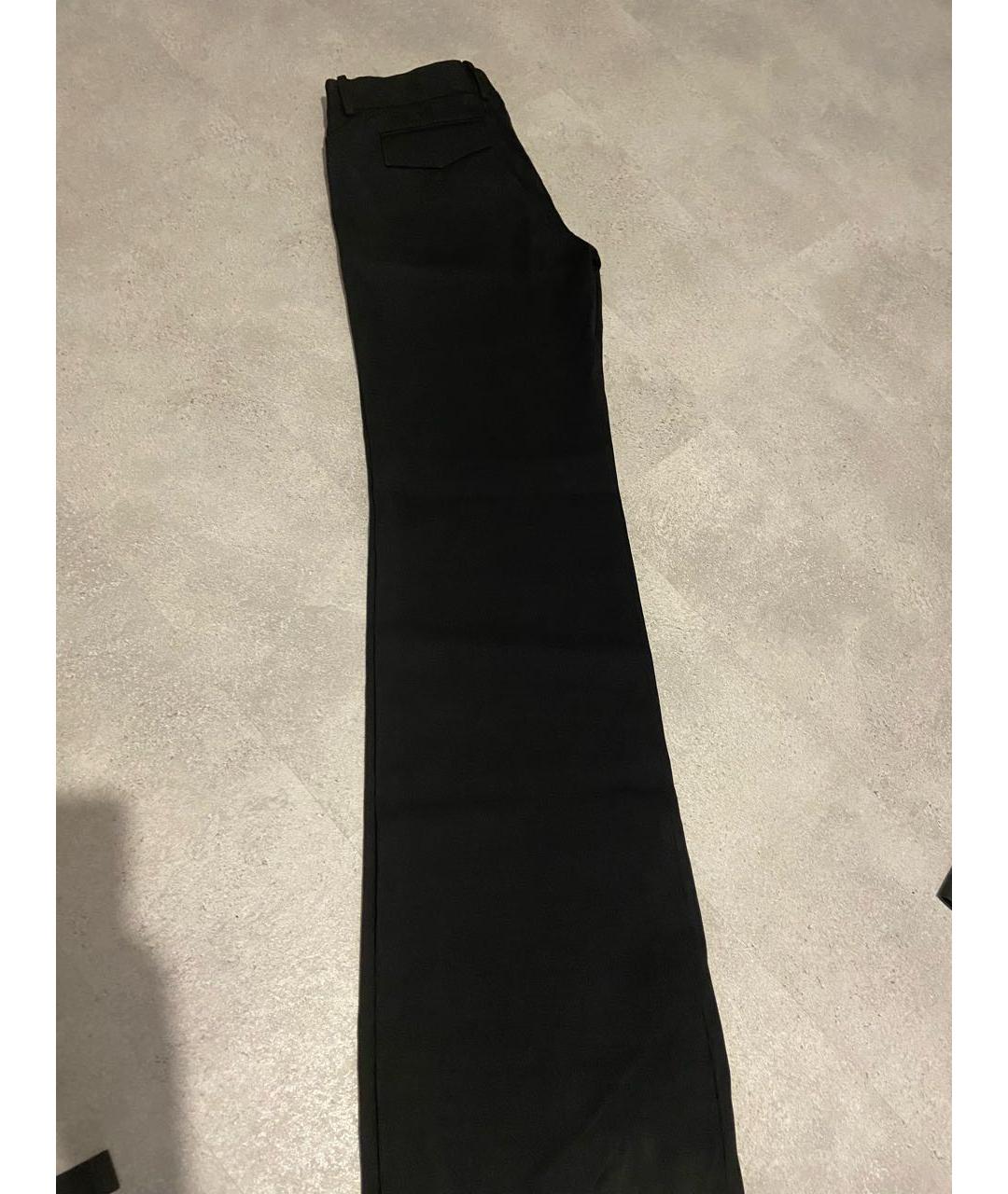 CELINE PRE-OWNED Черные шерстяные прямые брюки, фото 7