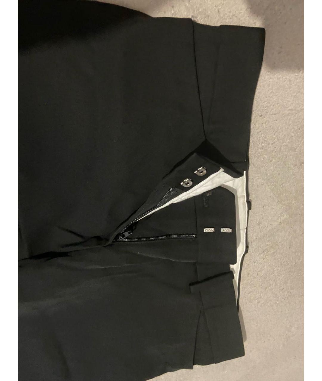 CELINE PRE-OWNED Черные шерстяные прямые брюки, фото 2