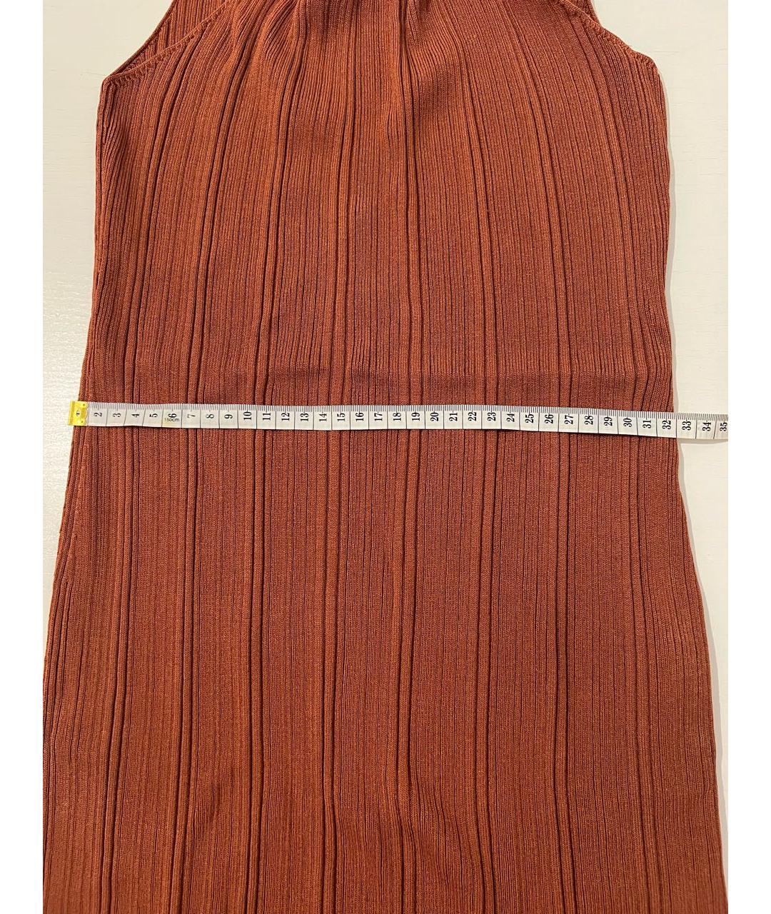 12 STOREEZ Оранжевое вискозное коктейльное платье, фото 4