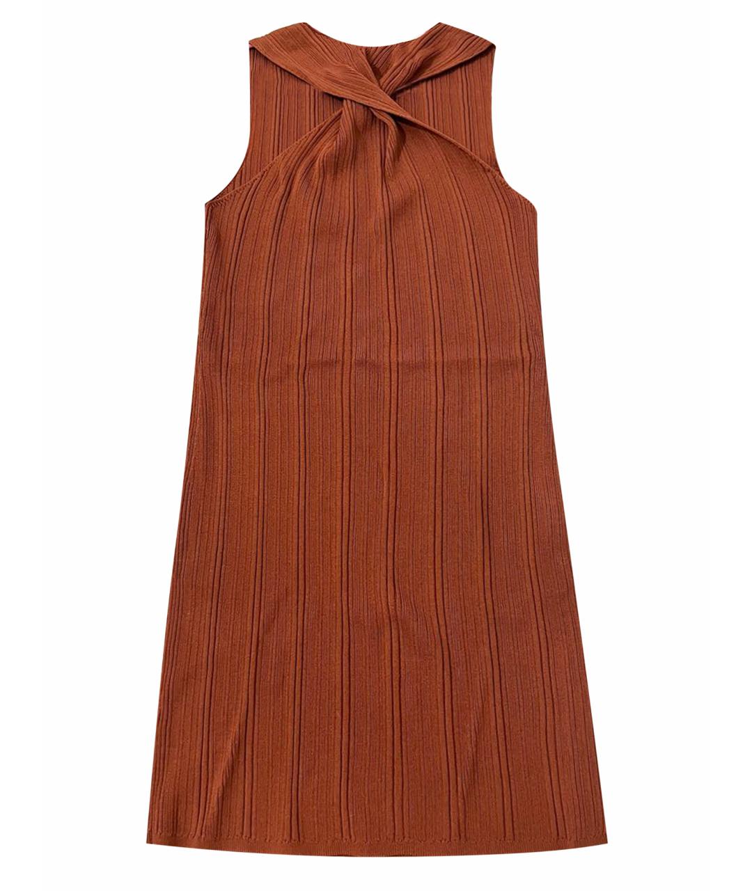 12 STOREEZ Оранжевое вискозное коктейльное платье, фото 1