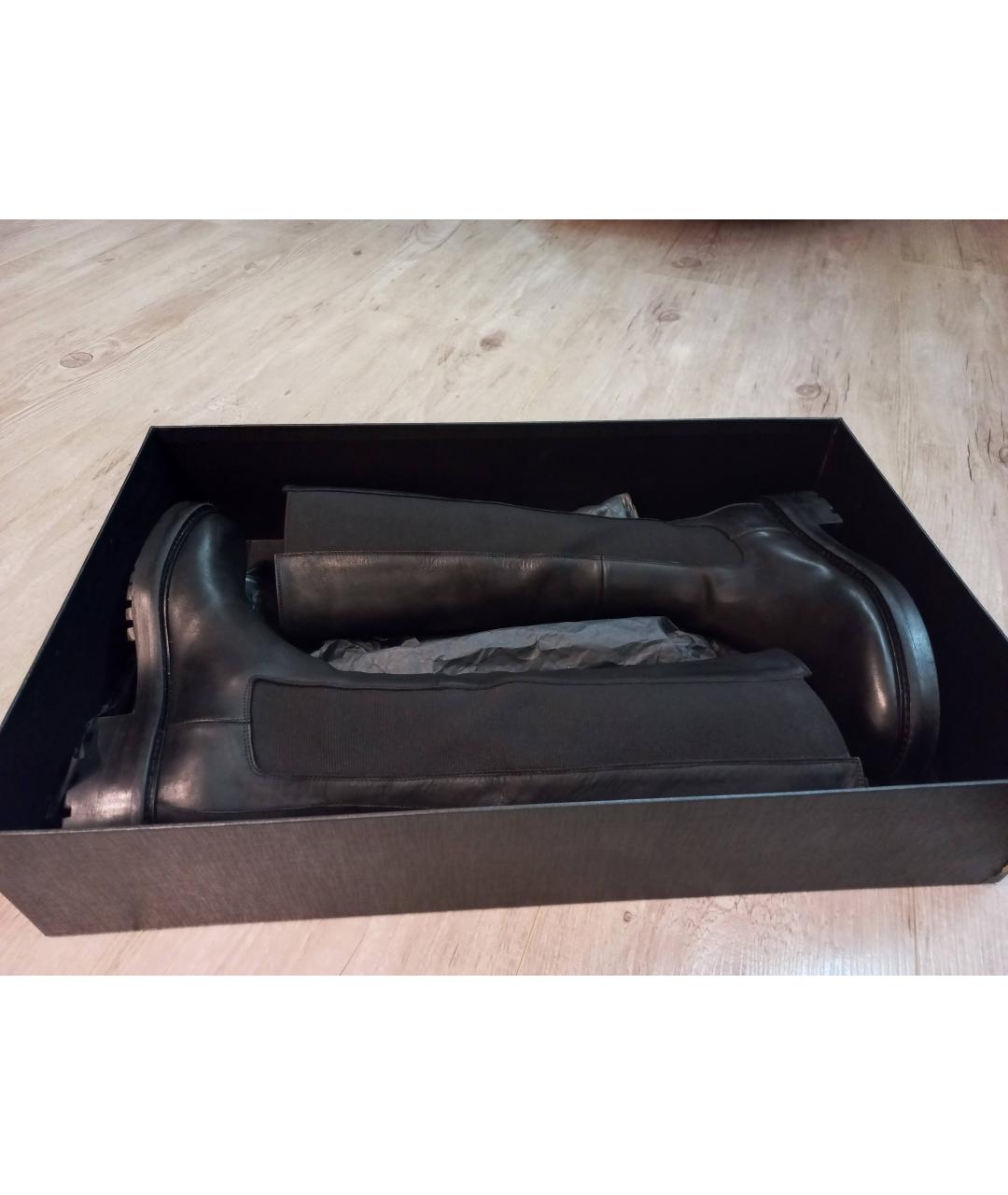 STRATEGIA Черные кожаные сапоги, фото 3