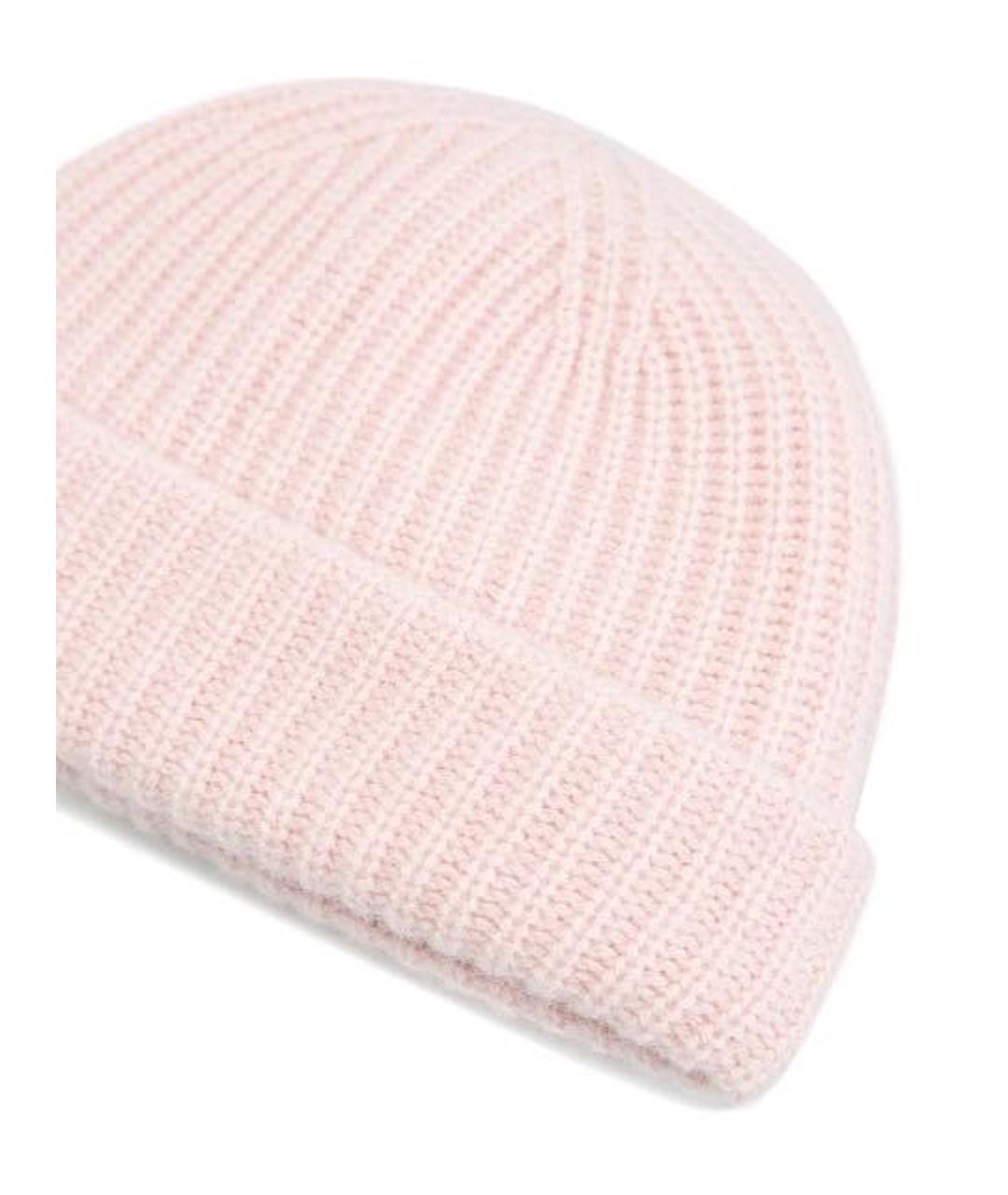 YVES SALOMON Розовая кашемировая шапка, фото 2