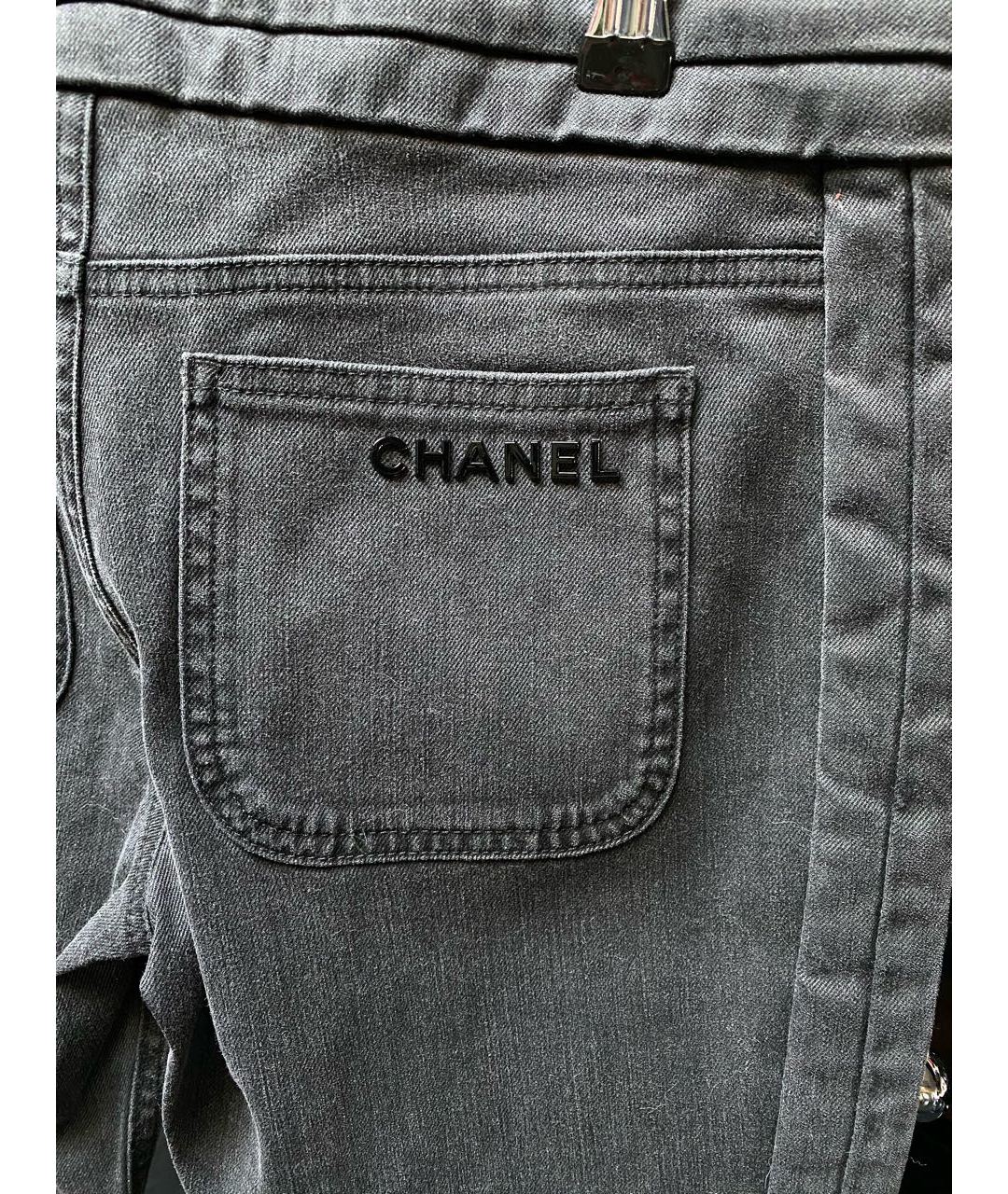CHANEL PRE-OWNED Серые прямые джинсы, фото 5