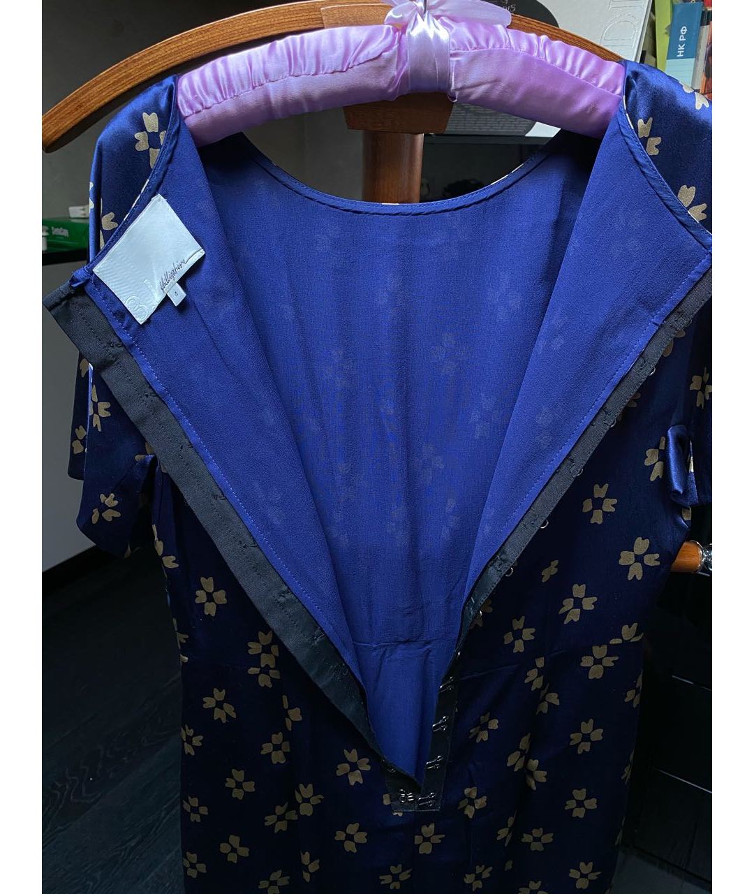 3.1 PHILLIP LIM Синее шелковое повседневное платье, фото 4