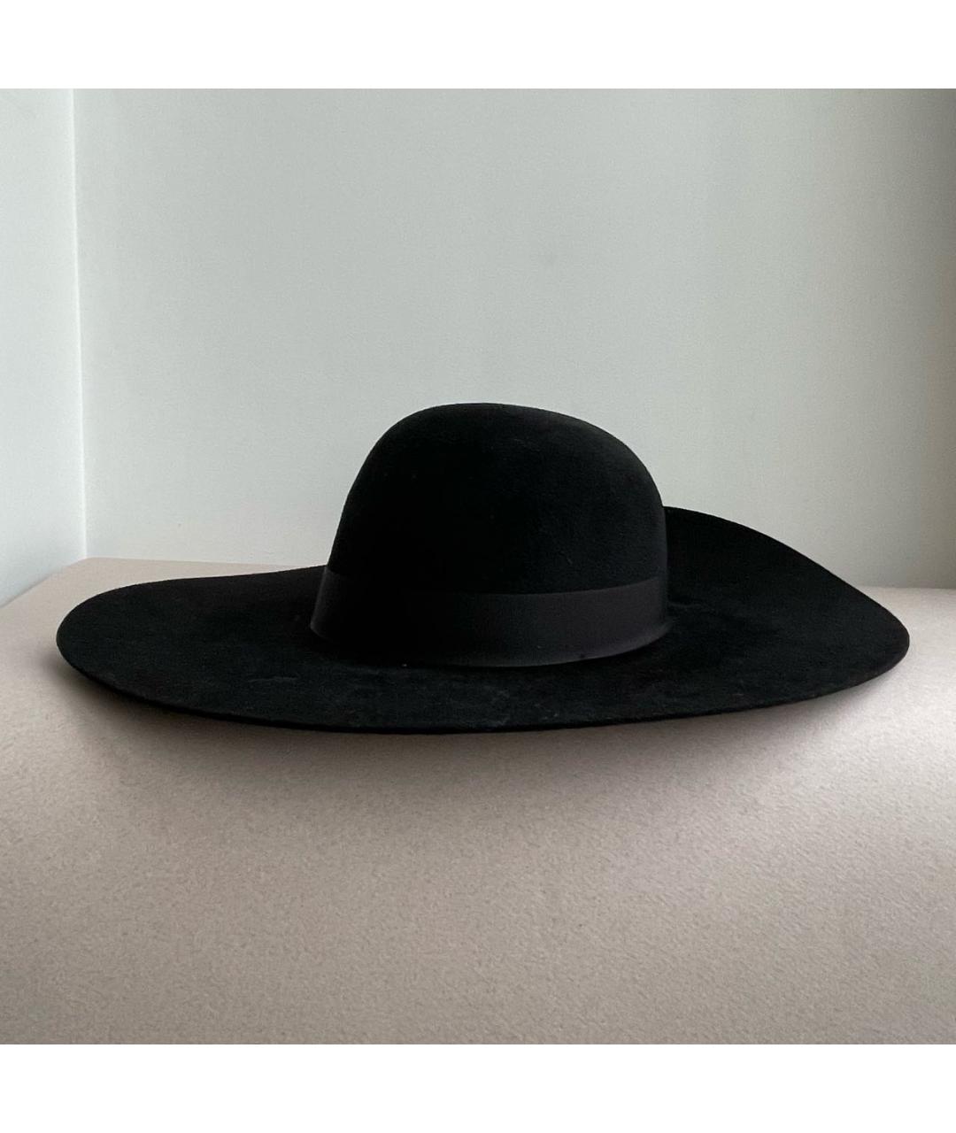 SAINT LAURENT Черная шерстяная шляпа, фото 7
