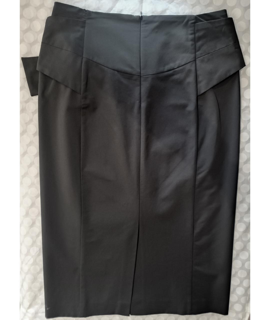 DOROTHEE SCHUMACHER Черная хлопковая юбка миди, фото 2