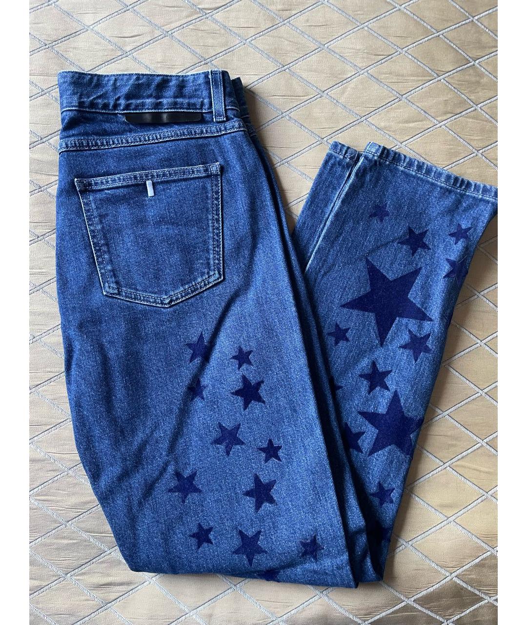 STELLA MCCARTNEY Синие хлопко-эластановые прямые джинсы, фото 2