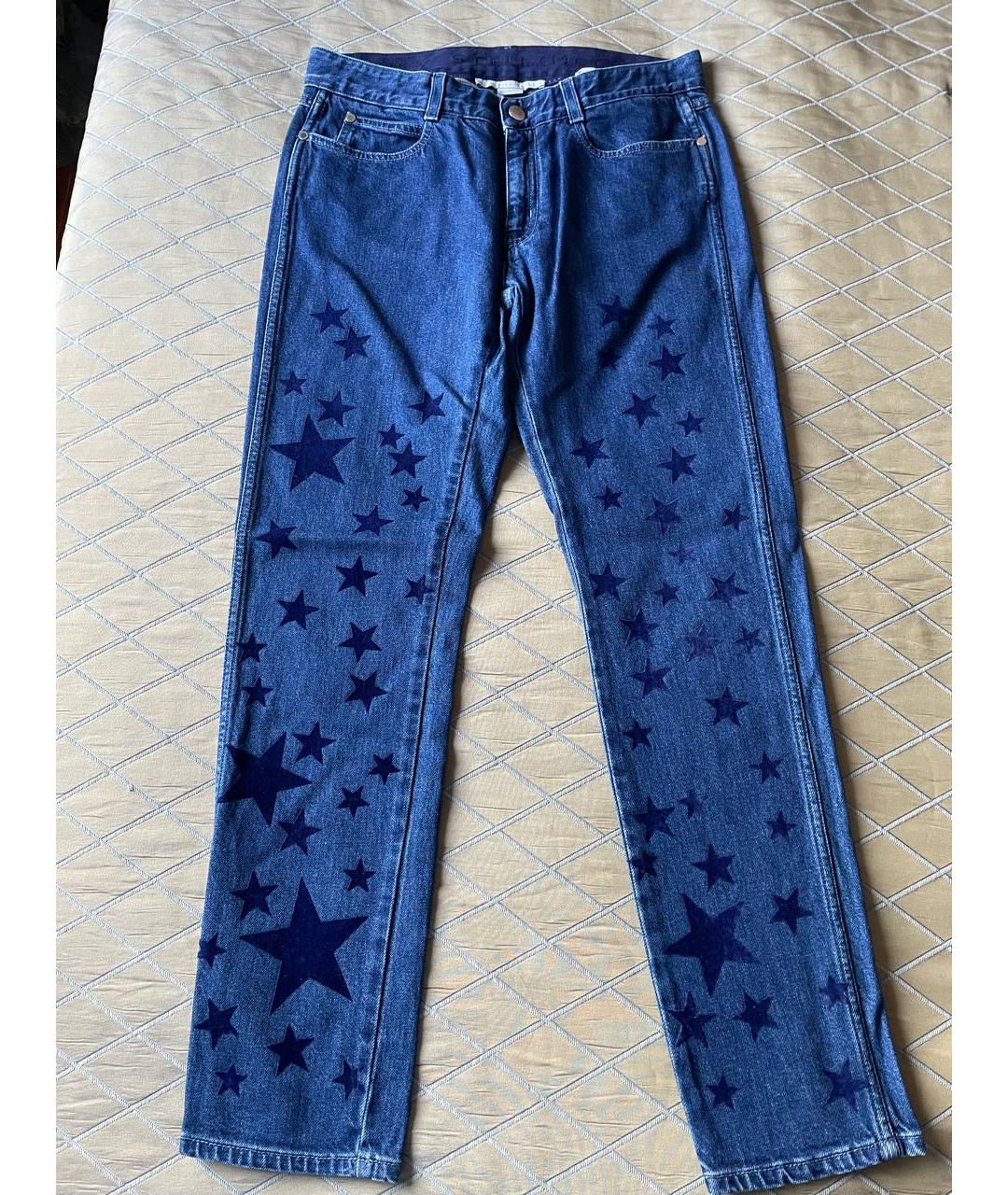 STELLA MCCARTNEY Синие хлопко-эластановые прямые джинсы, фото 5
